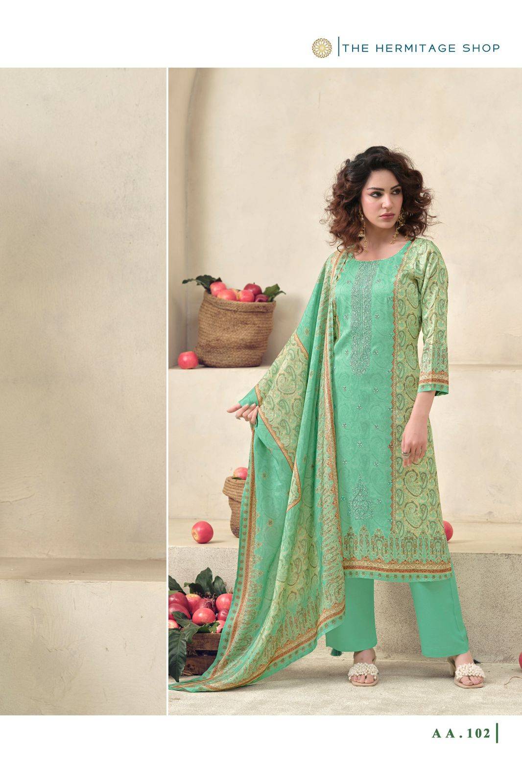 AARANYA VOL 5 By HERMITAGE 101 To 104 Series Beautiful Festive Suits Colorful Stylish Fancy Casual Wear & Ethnic Wear PURE PREMIUM GIZA COTTON SATIN Dresses At Wholesale Price
